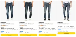Pepe Jeans Mens Jeans upto 77% discount 