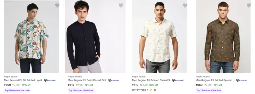 Image of Pepe Jeans Men's Shirts upto 76% Discount