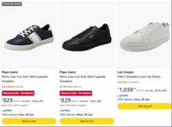 PEPE jeans mens shoes upto 60% discount 