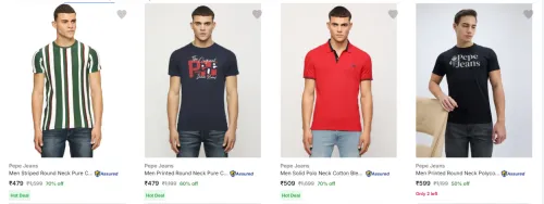 Image of Pepe jeans mens tshirts upto 50% discount 