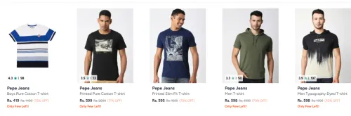 Image of Pepe Jeans Men's tshirts upto 70% discount 
