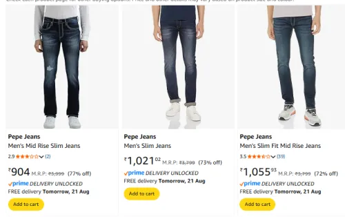 Image of Pepe Jeans Minimum 72% Discount