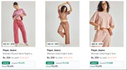 Pepe Jeans Night Suits at minimum 43% Discount