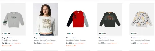 Image of Pepe Jeans Sweatshirts at 70% discount 