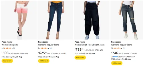 Image of pepe Jeans Women Clothes up to 70% Discount
