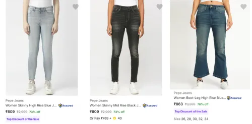Image of Pepe Jeans Women's Jeans upto 76% Discount