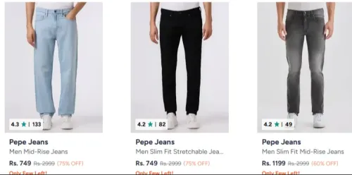 Image of Pepe men's jeans up to 75% discount 