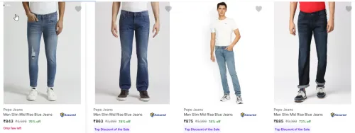 Image of Pepe Jeans Men Jeans at Minimum 70% Discount