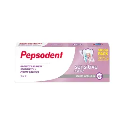 PEPSODENT SENSITIVE Care Toothpaste, Multipack, specially formulated with 5% Potassium Nitrate, Starts Acting in 30s,100