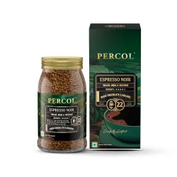 PERCOL Premium Instant Coffee Espresso Noir Blend 100g Jar