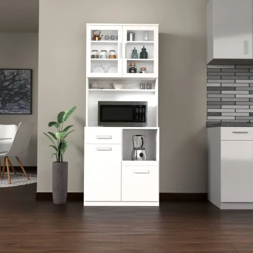 Image of Perfect Homes Ramsey Engineered Wood Kitchen Cabinet (Frosty White)