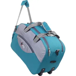 Perfect Star 65L Duffle Bag for Travelling | Lightweight Polyester Trolley Bag with Wheels | Hand Carry Travel Bag for Men and Women | Weekend Trip Luggage Bag (15 x 12 x 15 inch)