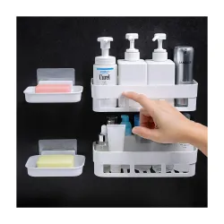 Perpetual Self Adhesive Bathroom Organiser Shelf Soap Dish