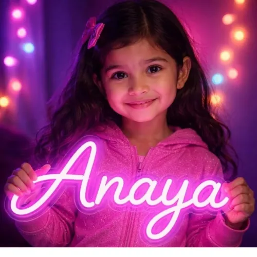 Image of Personalized Neon Kids Birthday Name LED Wall Light Decor