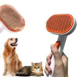 Pet Grooming Brush | Cat Deshedding Brush, Self-Cleaning Slicker Cat Brushes for Long and Short Hairied Cats Dogs