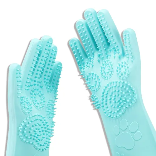 Image of Pet Grooming Magic Silicone Bath Gloves