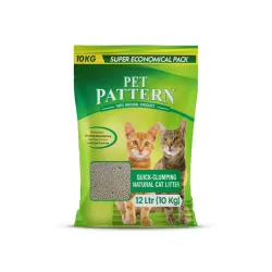Pet Pattern Quick – Clumping Natural Cat Litter with Benefits of Non Scented, Excellent Absorbency, Super Odour Control,