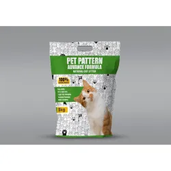 Pet Pattern Advance Formula Pure White Super Fast Clamping Natural Cat Litter, 5Kg (White Bag) (DogsNCats - Authorised P