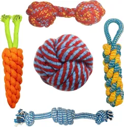 PET WORLD Dog Chew Toys + Puppy Teething Toys + Rope Toys| 
