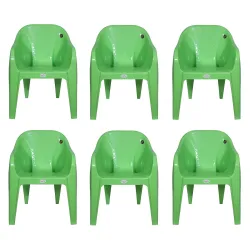 PETALS Plastic Chairs Set of 6 Without Cushion