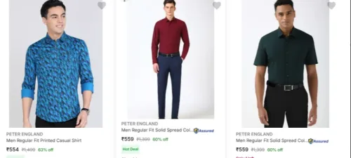 Image of PETER ENGLAND Men Casual Shirt Upto 63% Discount