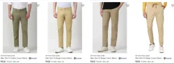 Peter England Men's Cotton Trousers at minimum 68% Discount