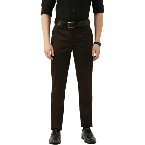 Image of Peter England Men's Mid Rise Slim Pants