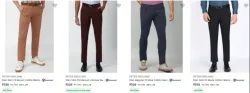 Peter England Mens Trousers upto 66% Discount