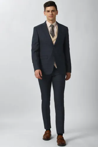 Image of PETER ENGLAND  Men Single Breasted Checkered Suit