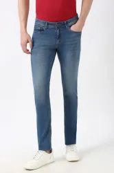 PETER ENGLAND Men Slim Mid Rise Blue Jeans