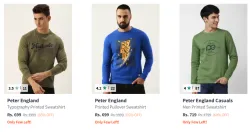 Peter england Men sweater Minimum  60% Discount