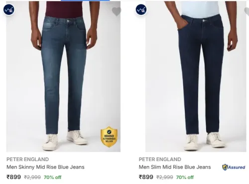 Image of PETER ENGLAND Men's Jeans at minimum 70% Discount