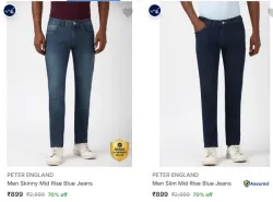 PETER ENGLAND Mens Jeans at minimum 70% Discount