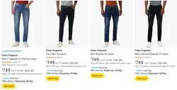 Peter England Mens Jeans at minimum 65% Discount