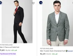 PETER ENGLAND Mens Readymade Suits at minimum 65% Discount