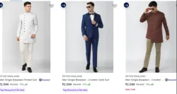 PETER ENGLAND Mens Readymade Suits at minimum 71% Discount
