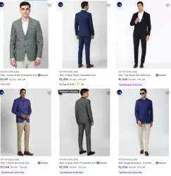 PETER ENGLAND Mens Readymade Suits at minimum 70% Discount