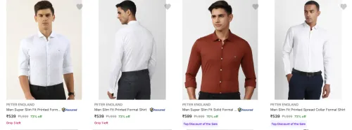 Image of Peter England Men's Shirts upto 73% Discount