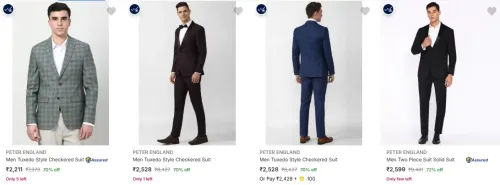 Image of PETER ENGLAND Men's Suits Upto 70% Discount