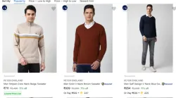 PETER ENGLAND Mens Sweaters at minimum 71% Discount