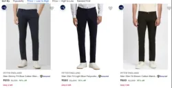 PETER ENGLAND Mens Trousers at minimum 70% Discount