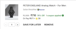 PETER ENGLAND PE000023B Mens Analog Watch