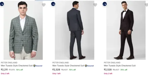 Image of Peter England Suits at minimum 70% Discount
