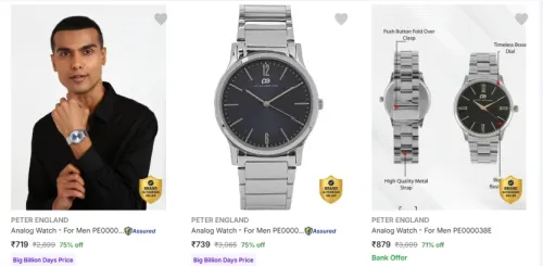 Image of Peter England Watches up to 75% Discount