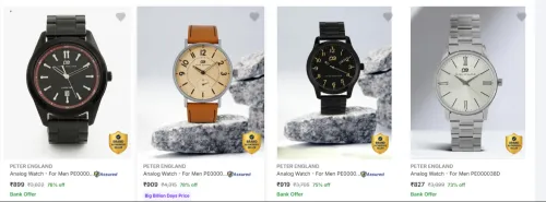 Image of PETER ENGLAND Wrist Watches at Upto 78% Discount
