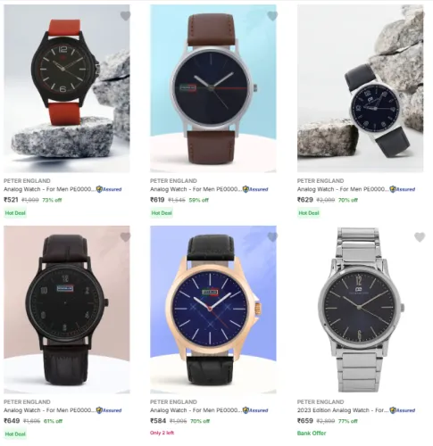 Image of Peter England Wrist Watches starting From ₹521