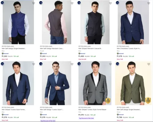 Image of PETER ENGLAND Men's Readymade Blazers at minimum 70% Discount