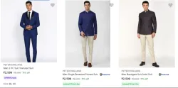 Peter England Mens Readymade Suits at minimum 71% Discount
