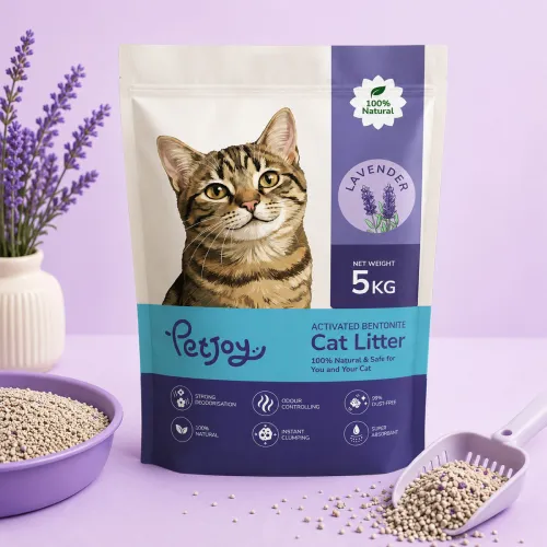 Image of PetJoy Smart Clump Cat Litter Inside | Pet Friendly Lavender Essential Oils Pet