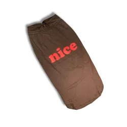 A+A Pets Cotton Printed T-Shirt (3XL, Brown, Dog/Cat Apparel)